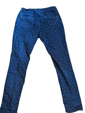 Women's Indigo Printed Jeans